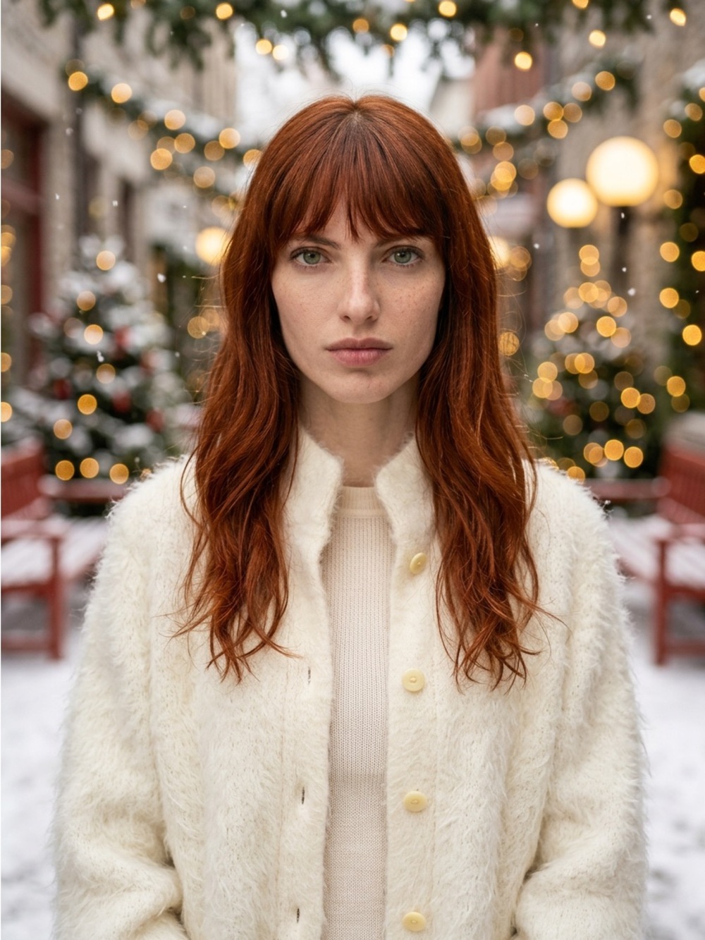 Fabulous Misook Angora Blend white soft Sweater
